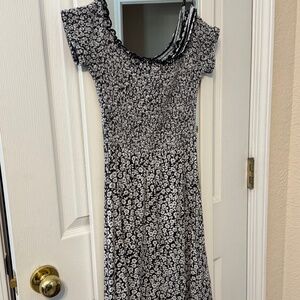 Black and white flower dress